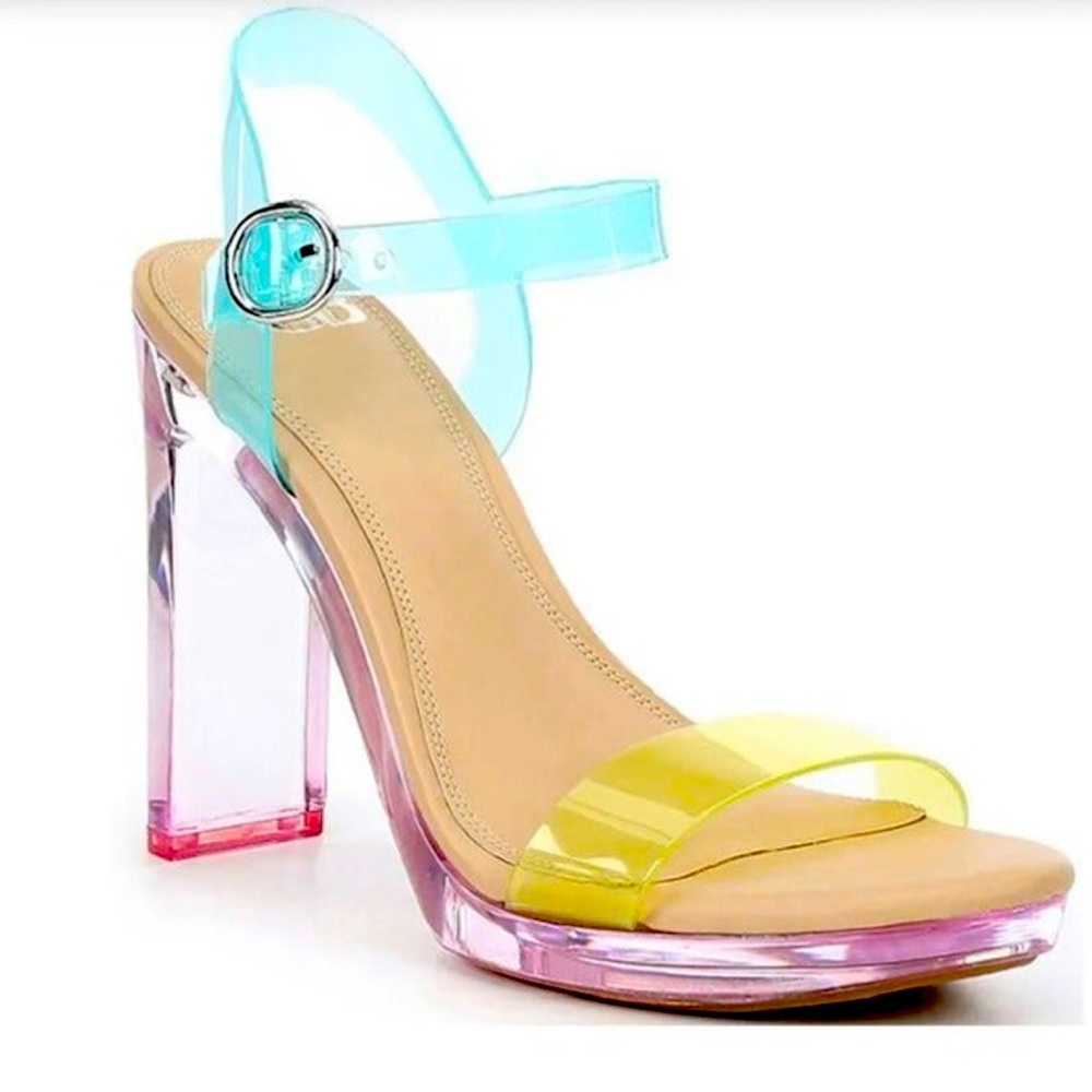 GB Women's 8 2-KOOOL Multi Color Heels